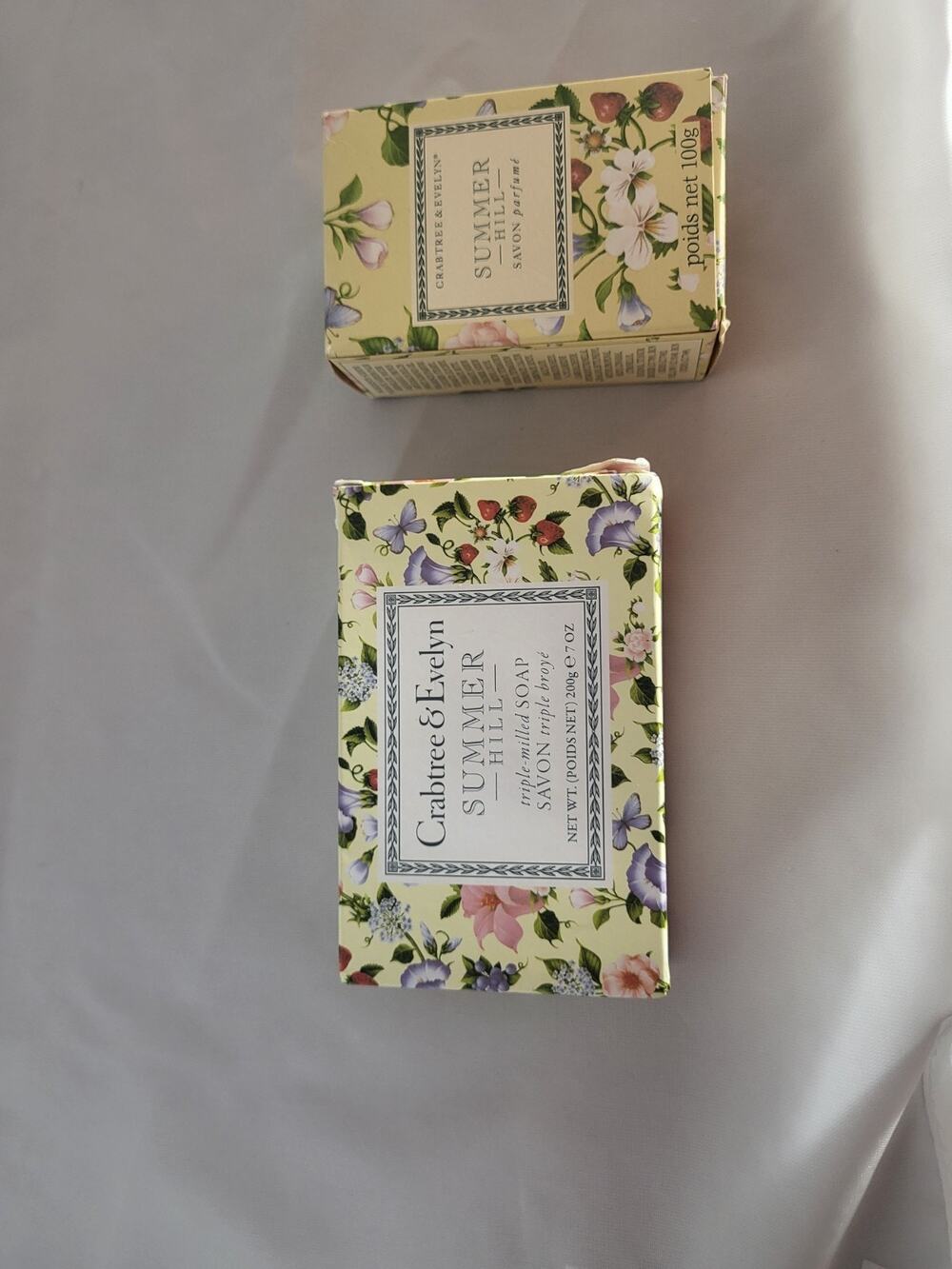 Crabtree & Evelyn- Summer Hill- 2 Pack- 7oz And 3.4 Oz - Soap Discontinued